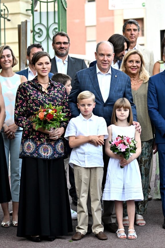 Le prince Albert II de Monaco, sa femme la princesse Charlene et leurs enfants, le prince héréditaire Jacques et la princesse Gabriella, accompagnés de Charlotte Casiraghi, de son fils Raphaël Elmaleh, de Dimittri Rassam, son mari et de leur fils Balthazar, entourés des membres du Conseil Municipal ont participé au traditionnel pique-nique des Monégasques " U Cavagnëtu " au parc Princesse Antoinette, à Monaco, le 9 septembre 2023. Après une messe célébrée par l'Archevêque de Monaco, tout le monde s'est retrouvé autour des inévitables barbajuans, accompagnés de pissaladières, de fougasses à l'anis et bien sûr de la socca. © Bruno Bebert / Bestimage 