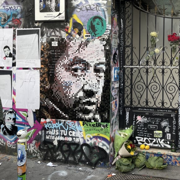 Or, cette annexe ne peut pour l'instant pas servir dans l'alcool.
Hommage devant la maison de Serge Gainsbourg pour le 30e anniversaire de sa mort, rue de Verneuil à Paris, France, le 2 Mars 2021. © Christophe Clovis/Bestimage