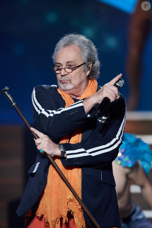 Exclusif - Patrick Hernandez - Enregistrement de l'émission "Les 50 ans du Disco, les stars chantent pour le Sidaction" au Dôme de Paris, France, le 15 mars 2023, diffusée le 25 mars sur France 2. © Guirec-Moreau/Bestimage 