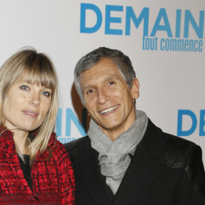 Nagui et sa femme Mélanie Page lors de l'avant-première du film "Demain tout commence" au Grand Rex à Paris le 28 novembre 2016.