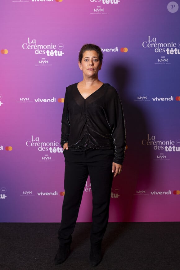 Exclusif - Giulia Foïs lors de la cérémonie des Têtu 2023 à l'Olympia à Paris le 6 septembre 2023. © Pierre Perusseau / Bestimage