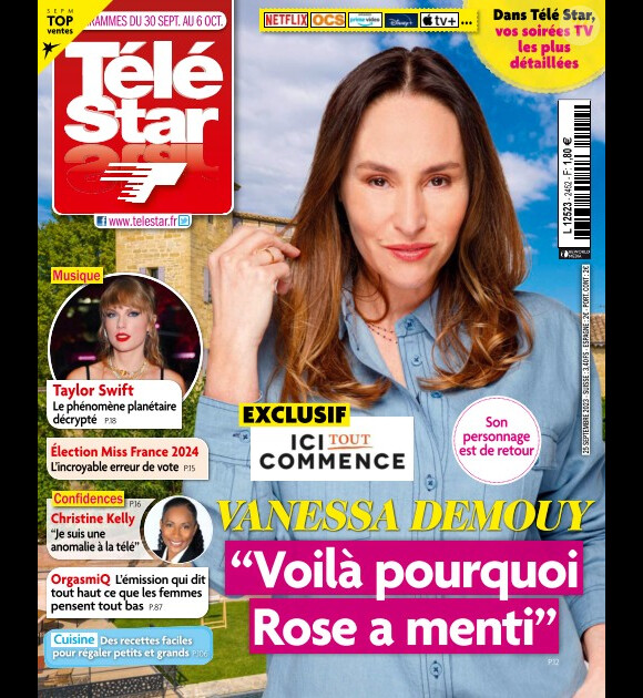 Vanessa Demouy, couverture "Télé Star", 25 septembre 2023.