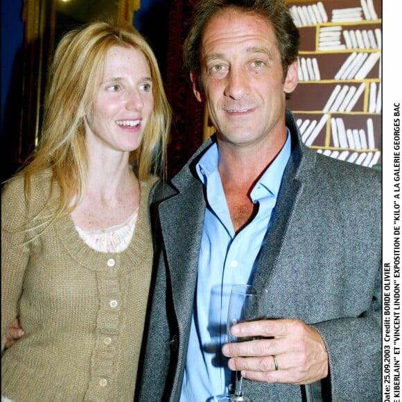 Sandrine Kiberlain et Vincent Lindon à Paris en 2003.