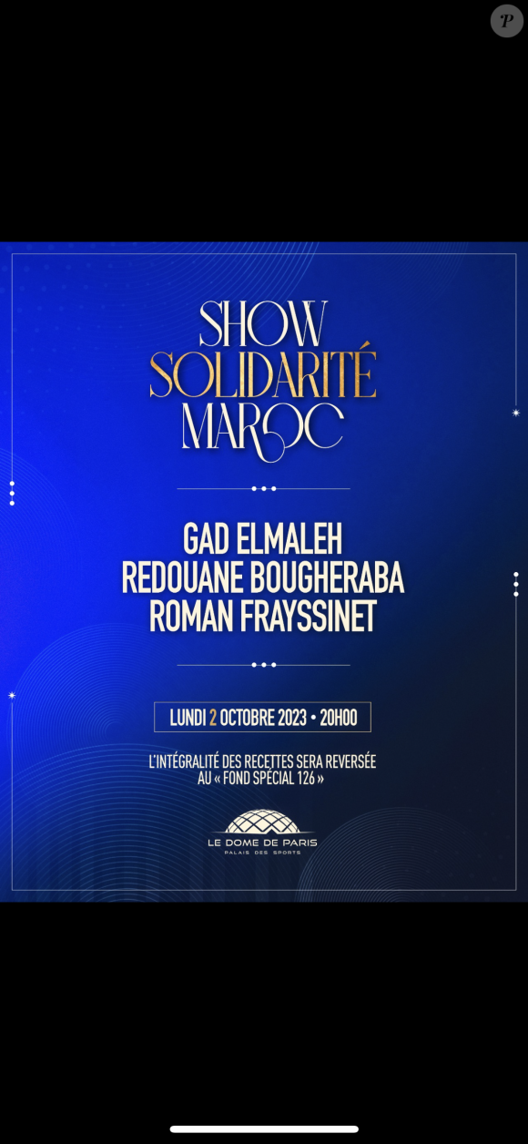 "Show Solidarité Maroc" au Dome de Paris, lundi 2 octobre.