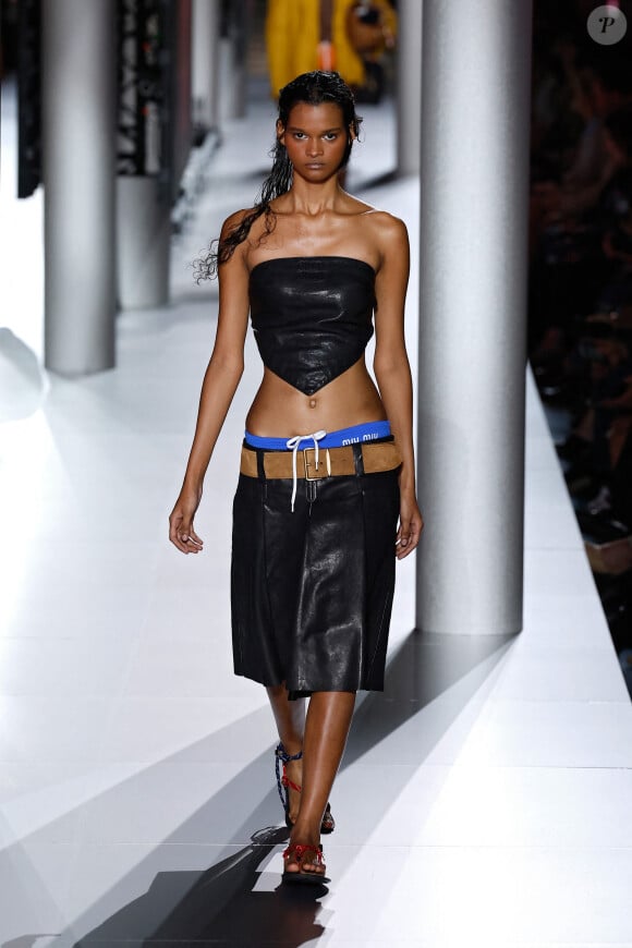 Défilé de mode prêt-à-porter Miu Miu, printemps-été 2024, lors de la Fashion Week de Paris. Le 3 octobre 2023.