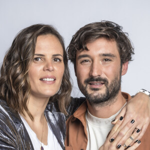 Exclusif -  Jeremy Frerot et sa femme Laure Manaudou - Backstage - Enregistrement de l'émission "La Chanson secrète 11" à Paris, le 15 janvier 2022.  