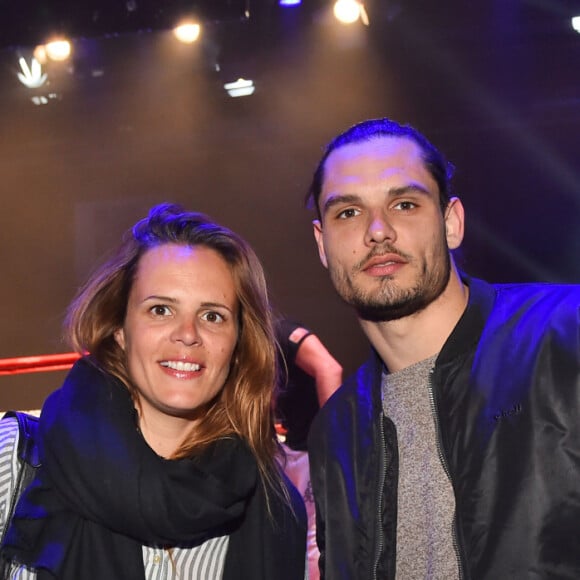 Laure Manaudou et son frère Florent Manaudou lors du gala de boxe organisé par Univent Production au Palais des Sports de Marseille le 24 mars 2018.