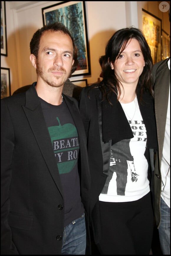 Calogero et Hortense d'Esteve - Vincent Perez présente sa bande-dessinée "La Forêt" à la Galerie Daniel Maghen le 11 mai 2007.