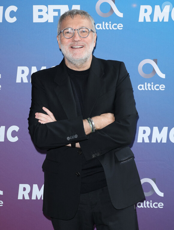 Laurent Ruquier lors de la conférence de presse de rentrée BFM TV. - RMC du groupe Altice France à Paris, France, le 31 août 2023. © Coadic Guirec/Bestimage .