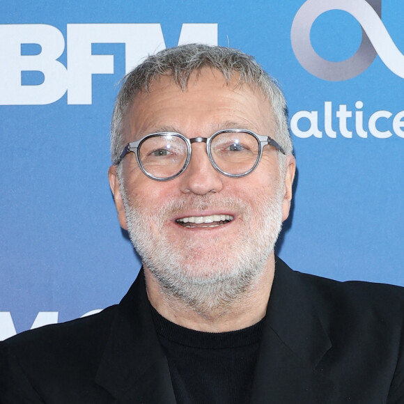 Laurent Ruquier lors de la conférence de presse de rentrée BFM TV. - RMC du groupe Altice France à Paris, France, le 31 août 2023. © Coadic Guirec/Bestimage .