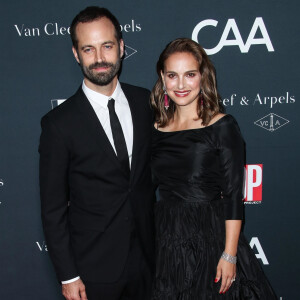 Benjamin Millepied et sa femme Natalie Portman (robe Dior) - Les célébrités arrivent à la soirée "Dance Project Gala" à Los Angeles le 7 octobre 2017. 