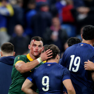 - Coupe du Monde de Rugby France 2023 - Match de quart de finale "France-Afrique du Sud (28-29)" au Stade de France à Saint-Denis le 15 octobre 2023. © © Moreau-Jacovides/Bestimage  Rugby World Cup France 2023 - Quarter-final match "France-South Africa (28-29)" at the Stade de France in Saint-Denis on October 15, 2023. 