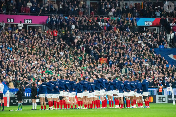 Equipe de France - Coupe du Monde de Rugby France 2023 - Match de quart de finale "France-Afrique du Sud (28-29)" au Stade de France à Saint-Denis 15 octobre 2023.