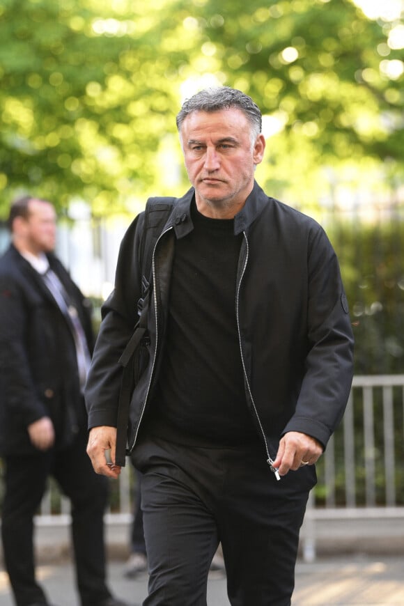 Christophe Galtier - Entraineur (PSG) - Arrivées des joueurs avant le Match de championnat de Ligue 1 Uber Eats opposant le Paris Saint-Germain (PSG) au RC Lens (3-1) au Parc des Princes à Paris le 15 avril 2023.