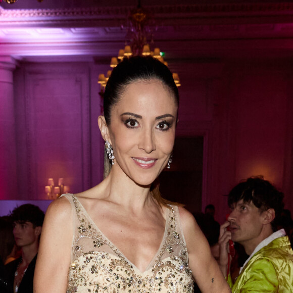 Exclusif - Fabienne Carat (robe Christophe Guillarmé) lors de la 11ème édition de la soirée Global Gift Gala à l'hôtel Four Seasons George V à Paris le 30 septembre 2023. © Cyril Moreau / Bestimage
