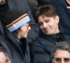 Il était avec une jolie brune
Raphaël Quenard et une amie en tribunes lors du match de football Ligue 1 Uber Eats opposant le Paris Saint-Germain (PSG) au Racing Club de Strasbourg Alsace (RCSA) au Parc des Princes à Paris, France
