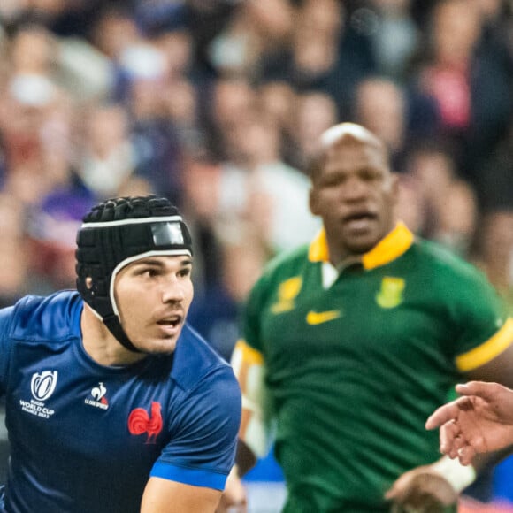 Antoine Dupont (XV de France) - Coupe du Monde de Rugby France 2023 - Match de quart de finale "France-Afrique du Sud (28-29)" au Stade de France à Saint-Denis 15 octobre 2023.