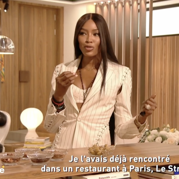 Naomi Campbell dans l'émission "En aparté", Canal+
