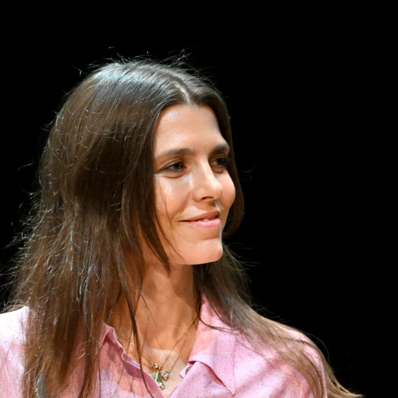 Charlotte Casiraghi durant la cérémonie de proclamation de l'édition 2023 des Prix de la Fondation Prince Pierre à l'opéra Garnier à Monaco, le 10 octobre 2023.  © Bruno Bebert / Bestimage