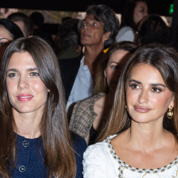 Riley Keough, Charlotte Casiraghi, Penélope Cruz et Camila Morrone - Photocall du défilé de mode printemps-été 2024 "Chanel" au Grand Palais Ephémère lors de la fashion week de Paris. Le 3 octobre 2023 © Olivier Borde / Bestimage 