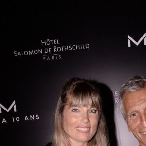 Exclusif - Nagui avec sa femme Mélanie Page - Moma Group fête son 10ème anniversaire à l'hôtel Salomon de Rothschild à Paris le 5 septembre 2022. Promoteur d’un art de vivre à la française, le PDG de Moma Group promet de créer 40 nouvelles adresses à travers le monde en faisant rayonner ses concepts emblématiques que sont Café Pérouse, Noto, Casa Amour et Mimosa. © Rachid Bellak/Bestimage  (No Web - pour suisse et Belgique) 