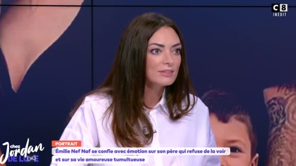 Emilie Nef Naf révèle que son ex et père de ses enfants, Jérémy Menez, est de nouveau en couple. Emission "Chez Jordan", sur C8