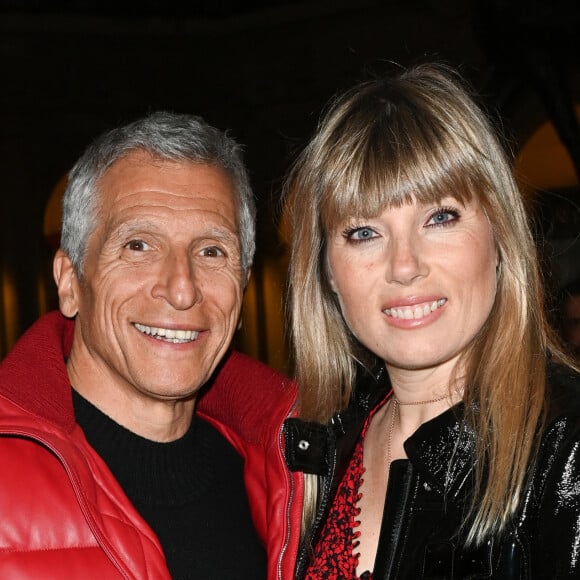 Exclusif - Nagui avec sa femme Mélanie Page - Cérémonie de remise du prix Raymond Devos au théâtre Edouard VII à Paris cadre de la 28ème édition de la semaine de la Langue Française et de la Francophonie le 20 mars 2023. © Coadic Guirec - Cyril Bruneau / Bestimage