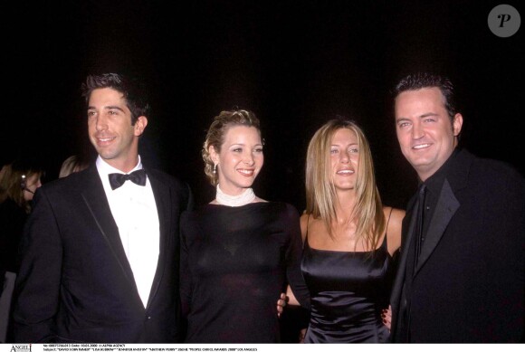 David Schwimmer, Lisa Kudrow, Jennifer Aniston et Matthew Perry lors des People's Choice Awards.