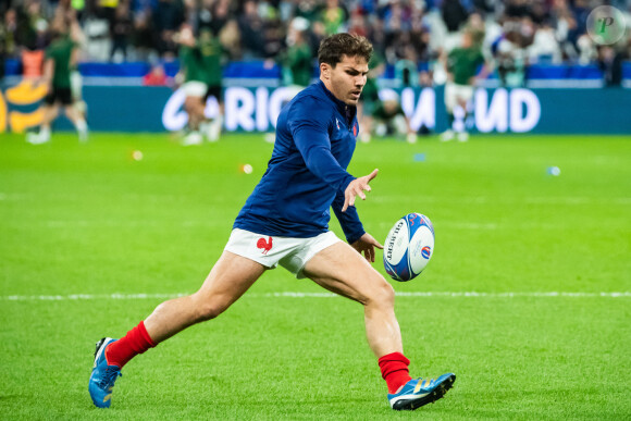 Antoine Dupont (XV de France) - Coupe du Monde de Rugby France 2023 - Match de quart de finale "France-Afrique du Sud (28-29)" au Stade de France à Saint-Denis 15 octobre 2023. 