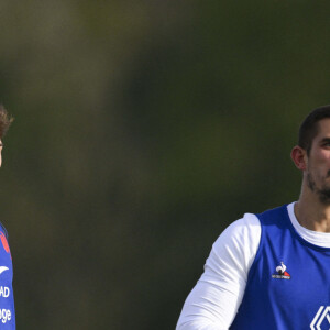 Dupont Antoine (Fra) / Ramos Thomas (Fra) - Entraînement de l'équipe du XV de France de rugby à Marcoussis, le 2 novembre 2022. © JB Autissier / Panoramic / Bestimage 