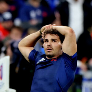 Antoine Dupont - Coupe du Monde de Rugby France 2023 - Match de quart de finale "France-Afrique du Sud (28-29)" au Stade de France à Saint-Denis le 15 octobre 2023. © © Moreau-Jacovides/Bestimage 