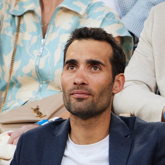 Martin Fourcade en tribunes lors des Internationaux de France de tennis de Roland Garros 2023, à Paris, France, le 6 juin 2023. © Jacovides-Moreau/Bestimage 
