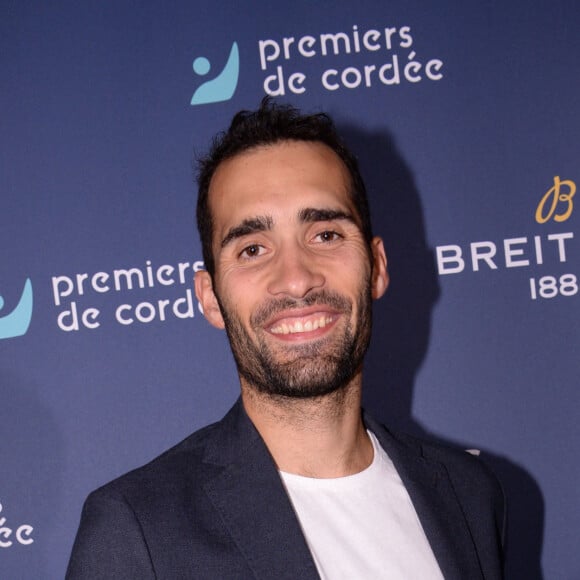 Exclusif - Martin Fourcade - Dîner de charité Breitling pour l'association "Premiers de cordée" à la Samaritaine à Paris le 8 octobre 2021. Lancement de la montre Superocean de 42 mm en édition limitée de 250 exemplaires,et dîner de charité et vente aux enchères caritative à La Samaritaine, sous le patronage de Breitling, pour récolter des fonds. Le menu de ce dîner unique a été préparé par un duo de chefs : le célèbre colombien J.Arbelaez et l'Italien D.Imbroisi. Attachées aux valeurs de générosité et de solidarité, l'association Premiers de Cordée et Breitling font désormais équipe pour aider les enfants hospitalisés via une pratique sportive adaptée. © Rachid Bellak / Bestimage 