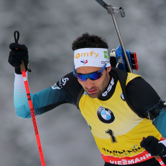 Martin Fourcade (FRA) lors de la poursuite de la Coupe du monde de biathlon à Ruhpolding, Allemagne, le 19 janvier 2020. © Gepa/Panoramic/Bestimage 