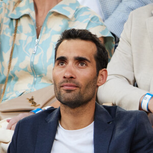 Martin Fourcade en tribunes lors des Internationaux de France de tennis de Roland Garros 2023, à Paris, France, le 6 juin 2023. © Jacovides-Moreau/Bestimage