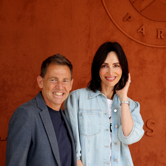 Daniel Riolo et sa compagne Géraldine Maillet au village lors des Internationaux de France de tennis de Roland Garros 2023, à Paris, France, le 8 juin 2023. © Jacovides-Moreau/Bestimage