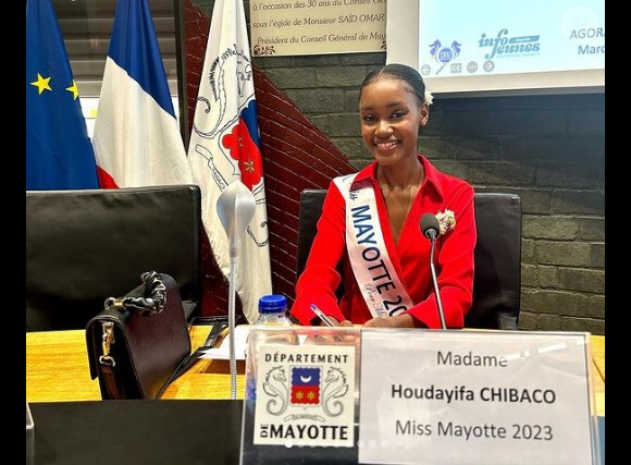 Houdayifa Chibaco, Miss Mayotte 2023, sur Instagram. Le 22 octobre 2023.