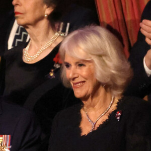 Le roi Charles III d'Angleterre et Camilla Parker Bowles - La famille royale assiste au Royal British Legion Festival of Remembrance au Royal Albert Hall à Londres le 11 novembre 2023.