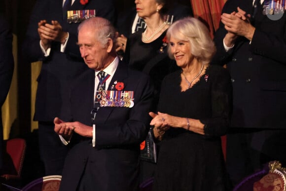 Le roi Charles III d'Angleterre et Camilla Parker Bowles - La famille royale assiste au Royal British Legion Festival of Remembrance au Royal Albert Hall à Londres le 11 novembre 2023.