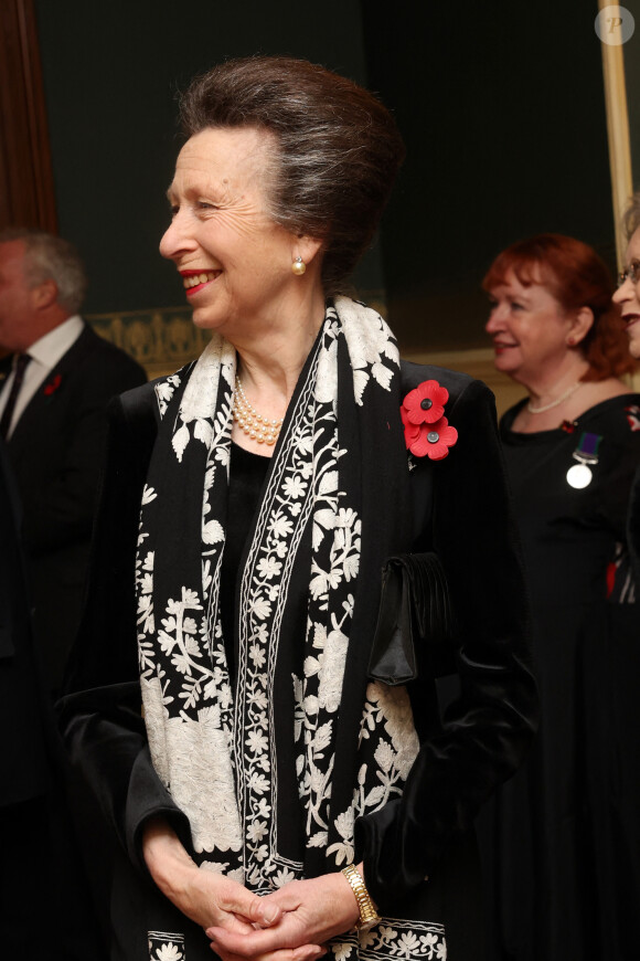La princesse Anne d'Angleterre - La famille royale assiste au Royal British Legion Festival of Remembrance au Royal Albert Hall à Londres le 11 novembre 2023.