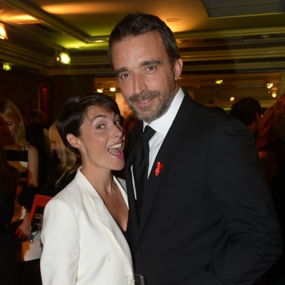 Alessandra Sublet et son ex-mari Clément Miserez - Dîner de la mode pour le Sidaction au pavillon d'Armenonville à Paris. Le 23 janvier 2014