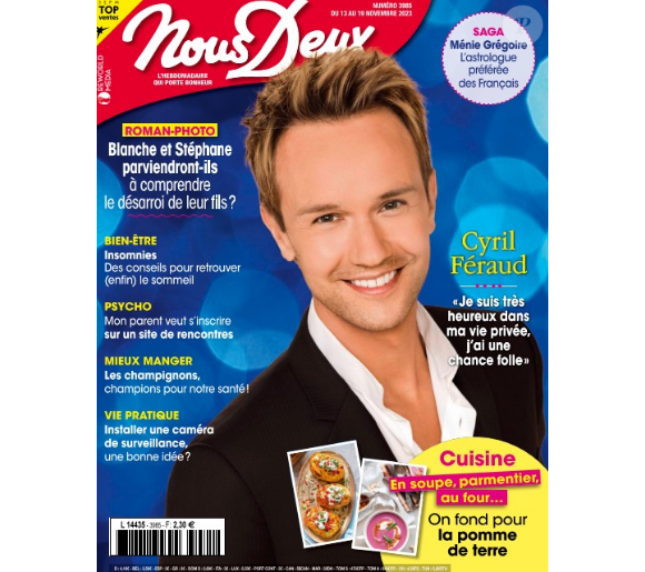 Couverture du nouveau numéro du magazine "Nous Deux" paru le 13 novembre 2023
