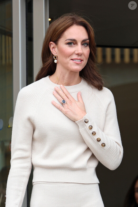 Catherine (Kate) Middleton, princesse de Galles, arrive à l'université de Nottingham dans le cadre de la Journée mondiale de la santé mentale (World Mental Health Day)