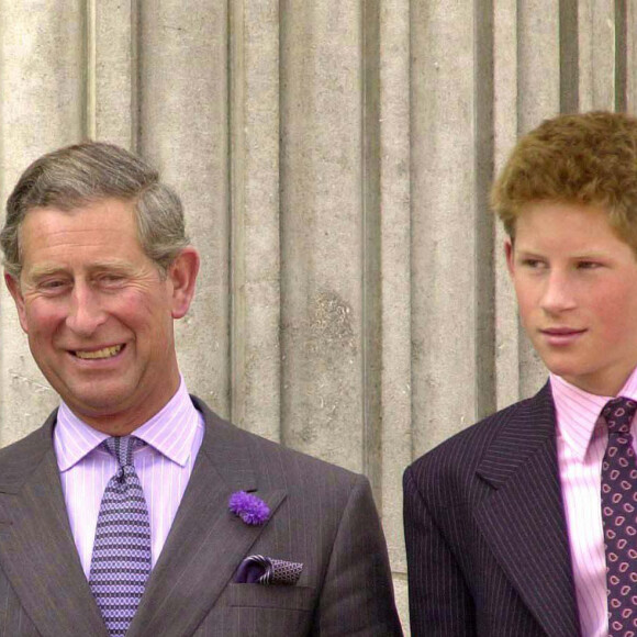 Prince William, prince Charles et prince Harry - Buckingham Palace à Londres 