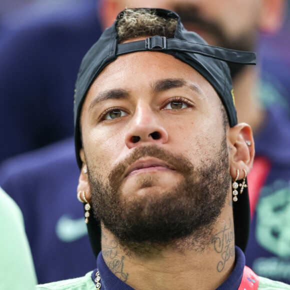 Neymar Jr lors du match "Brésil - Cameroun" (0-1) lors de la Coupe du Monde 2022 au Qatar (FIFA World Cup Qatar 2022), le 2 décembre 2022.