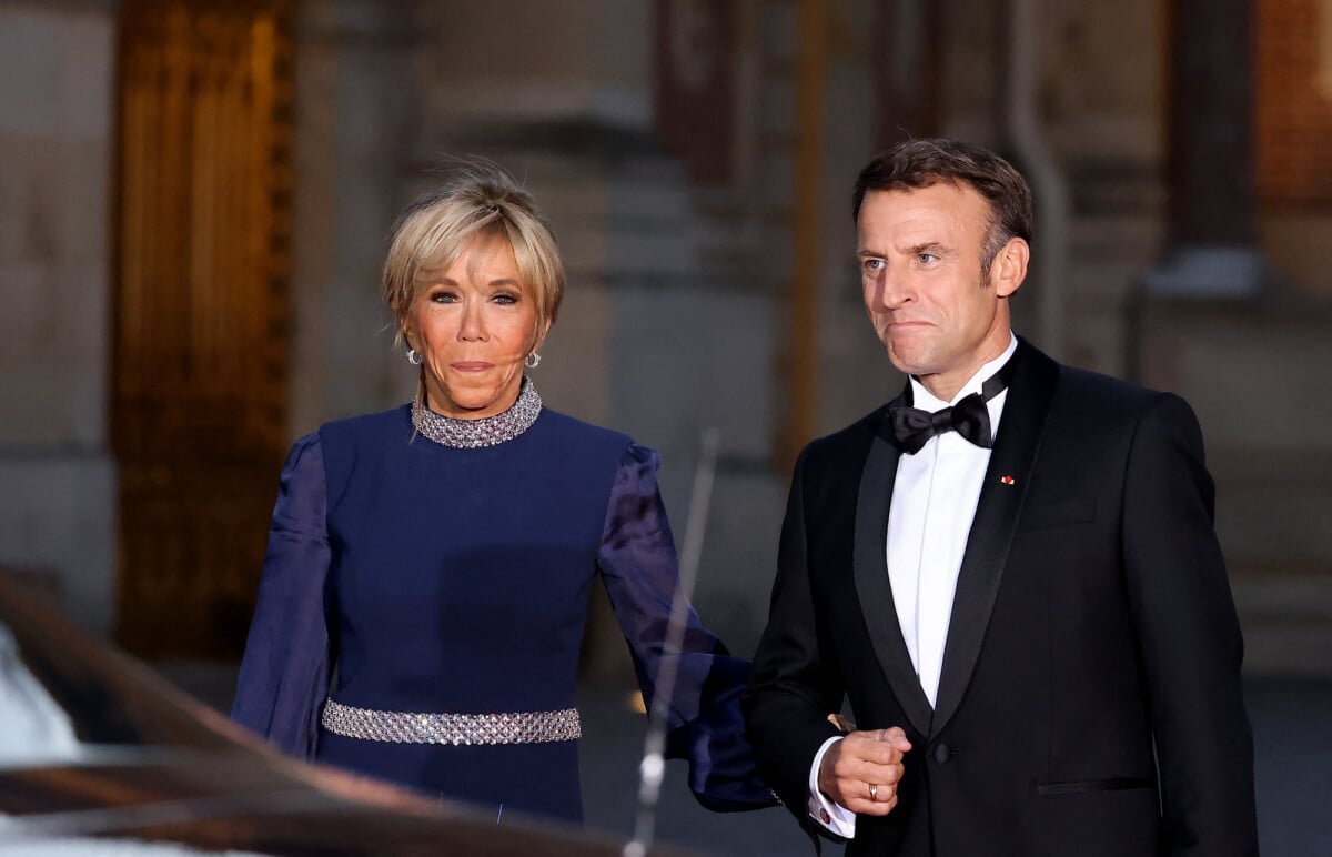 Photo : Emmanuel Macron Et Sa Femme Brigitte - Dîner D'Etat Au Château ...