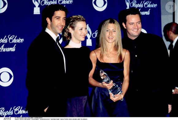 David Schwimmer, Lisa Kudrow, Jennifer Aniston, Courteney Cox, Matt LeBlanc et Matthew Perry lors des People Choice Awards à Los Angeles (archive)