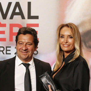 Laurent Gerra et Christelle Bardet, et lors de la cérémonie d'ouverture de la 15ème édition du Festival du film Lumière à Lyon, du 15 au 22 octobre 2023. © Pascal Fayolle / Bestimage