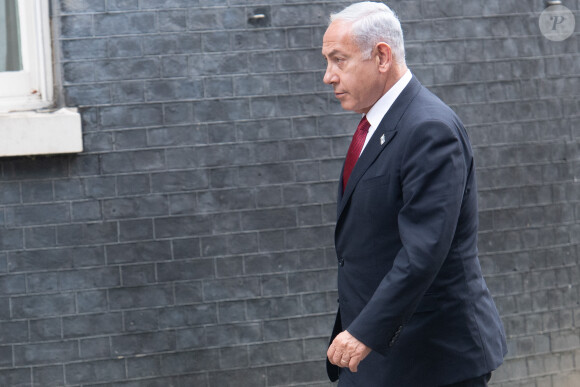Le premier ministre Rishi Sunak reçoit Benyamin Netanyahou au 10 Downing Street à Londres le 24 mars 2023. © Photoshot / Panoramic / Bestimage 