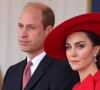 Heureusement, leur complicité est revenue ! 
Le prince William, prince de Galles, et Catherine (Kate) Middleton, princesse de Galles, - Cérémonie de bienvenue du président de la Corée du Sud à Horse Guards Parade à Londres, le 21 novembre 2023.
